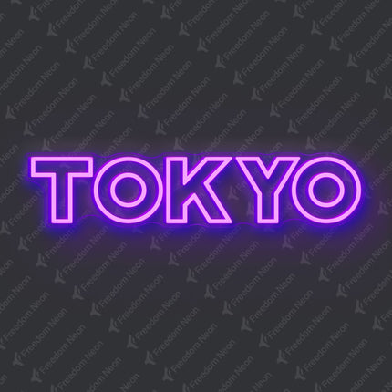 Purple Tokyo Neon Sign