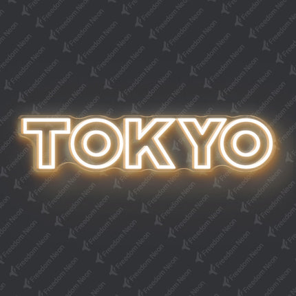 Warm White Tokyo Neon Sign