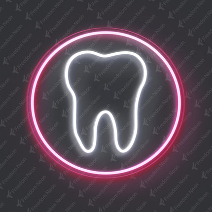 Light Pink Tooth Neon Sign