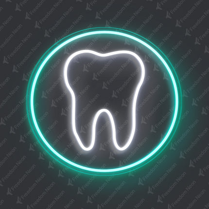 Mint Green Tooth Neon Sign
