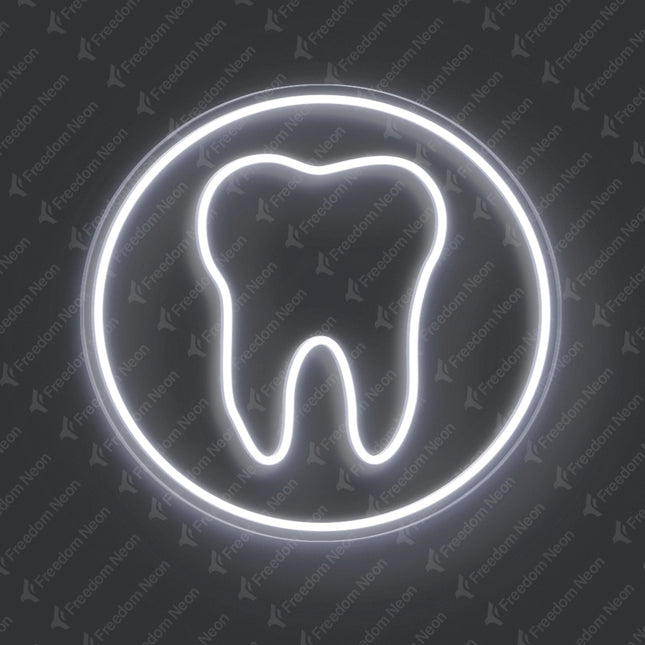 White Tooth Neon Sign