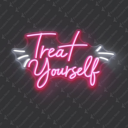Light Pink Treat Yourself Neon Sign