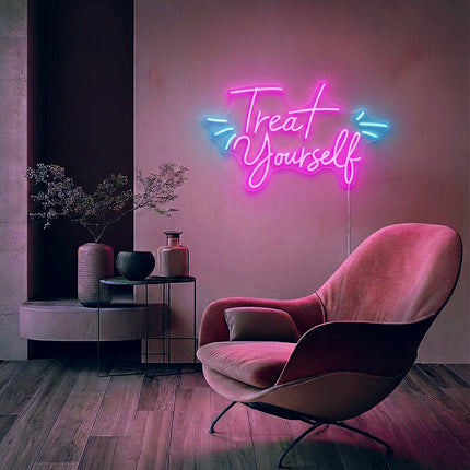 Pink Treat Yourself Neon Sign