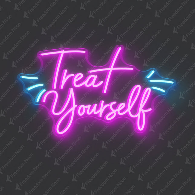Pink Treat Yourself Neon Sign