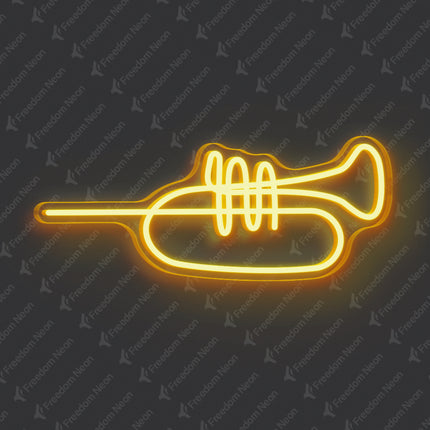 Golden Yellow Trumpet Neon Sign