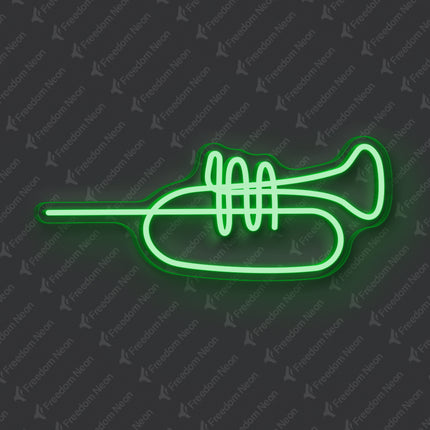 Green Trumpet Neon Sign
