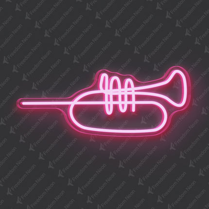 Light Pink Trumpet Neon Sign