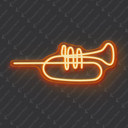 Orange Trumpet Neon Sign