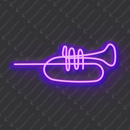 Purple Trumpet Neon Sign