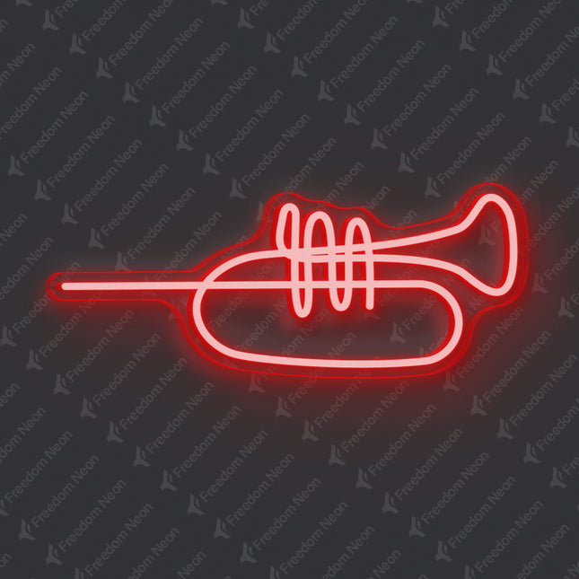 Red Trumpet Neon Sign