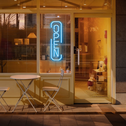 Light Pink "U-Frame OPEN" Neon Sign