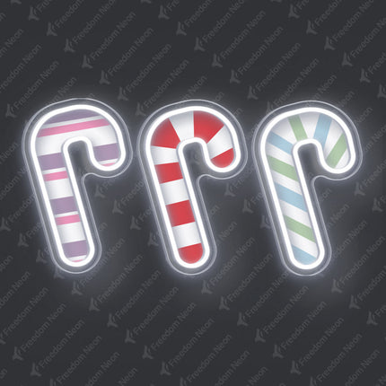 UV Candy Cane Neon Sign