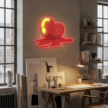 UV Melting Heart Neon Sign