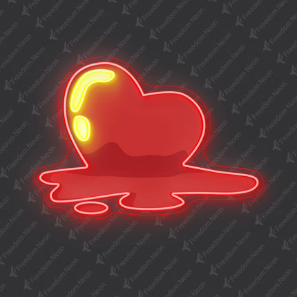 UV Melting Heart Neon Sign