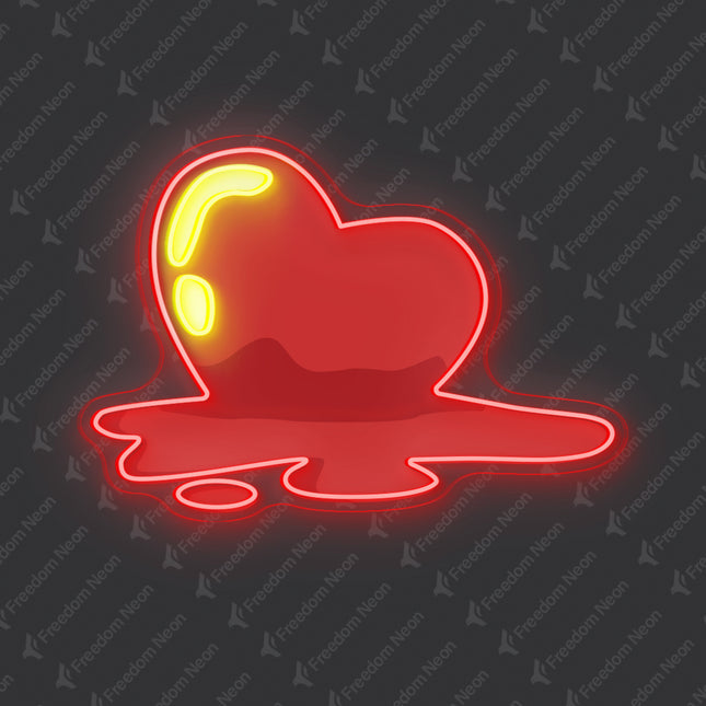 UV Melting Heart Neon Sign
