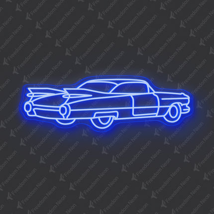 Blue Vintage Car Neon Sign