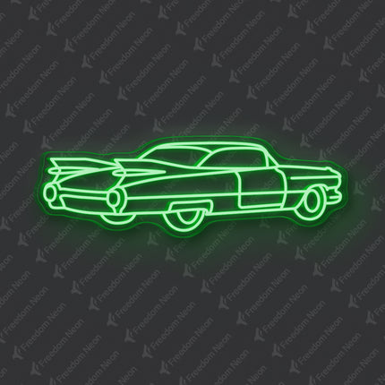 Green Vintage Car Neon Sign