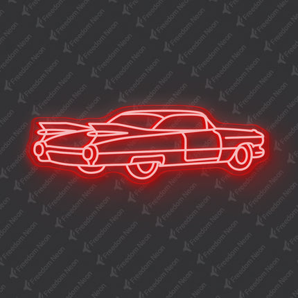 Red Vintage Car Neon Sign