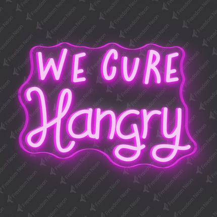 Pink WE CURE Hangry Neon Sign