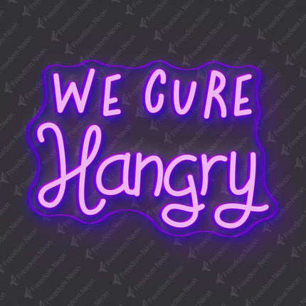 Purple WE CURE Hangry Neon Sign