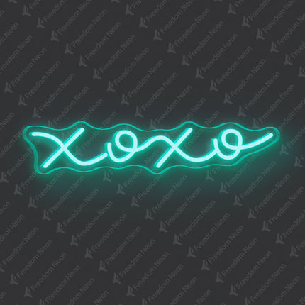 Mint Green XOXO Neon Sign