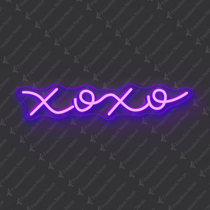 Purple XOXO Neon Sign