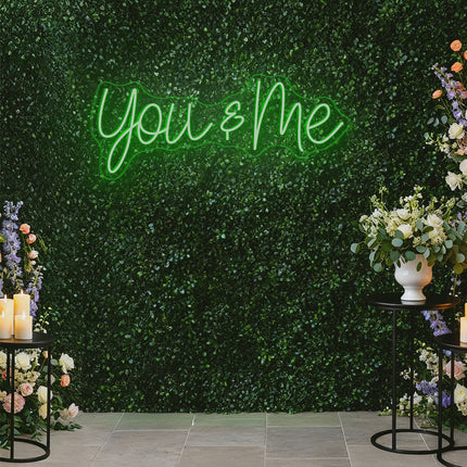 Green You & Me Neon Sign