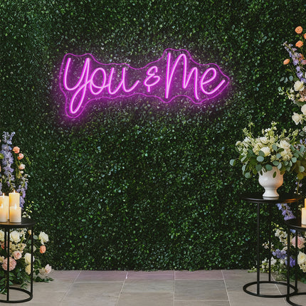 Pink You & Me Neon Sign
