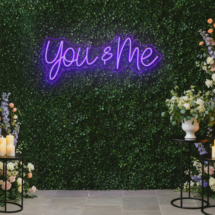 Purple You & Me Neon Sign