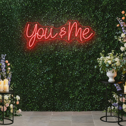 Red You & Me Neon Sign