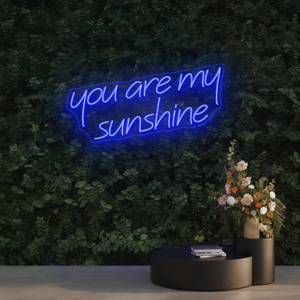 Blue You Are My Sunshine Neon Sign