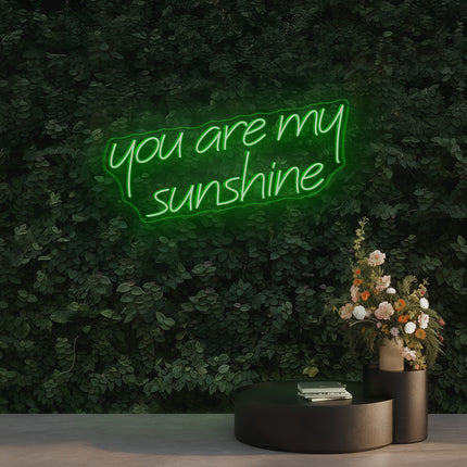 Green You Are My Sunshine Neon Sign