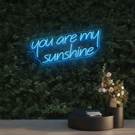 Ice Blue You Are My Sunshine Neon Sign