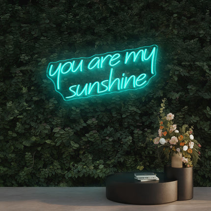 Mint Green You Are My Sunshine Neon Sign