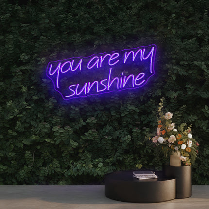 Purple You Are My Sunshine Neon Sign
