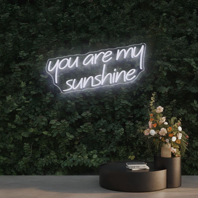 White You Are My Sunshine Neon Sign