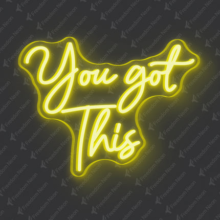 Lemon Yellow You Got This Neon Sign