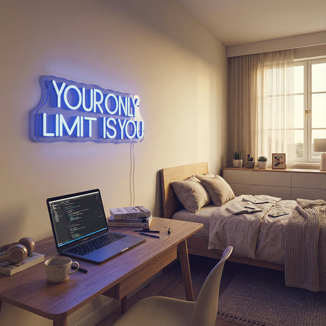 Blue Your Only Limit Is You Neon Sign